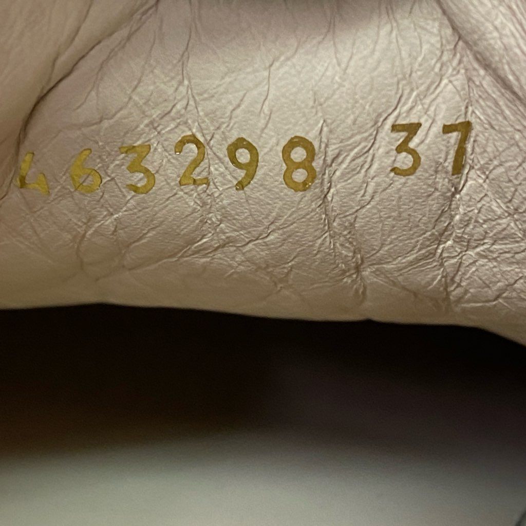 3d3 《美品》 FABIANA FILIPPI ファビアナフィリッピ メタルビーズ レザースニーカー 37 グレー Leather シューズ イタリア製