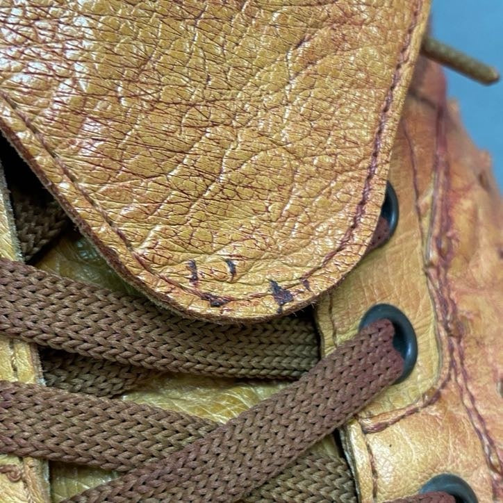 7d2 《希少》 Salvatore Ferragamo サルヴァトーレ フェラガモ オーストリッチ スニーカー 9 茶系 レザー FLORENCE フローレンス イタリア製