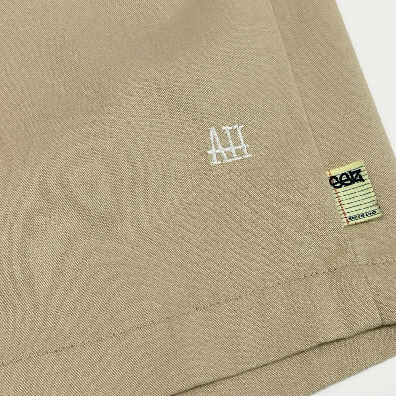 71f27 SSZ ×BEAMS エスエスズィー ah.h ビームス別注 宮下パーク ワークショーツ ショートパンツ サイズL ベージュ メンズ ストリート