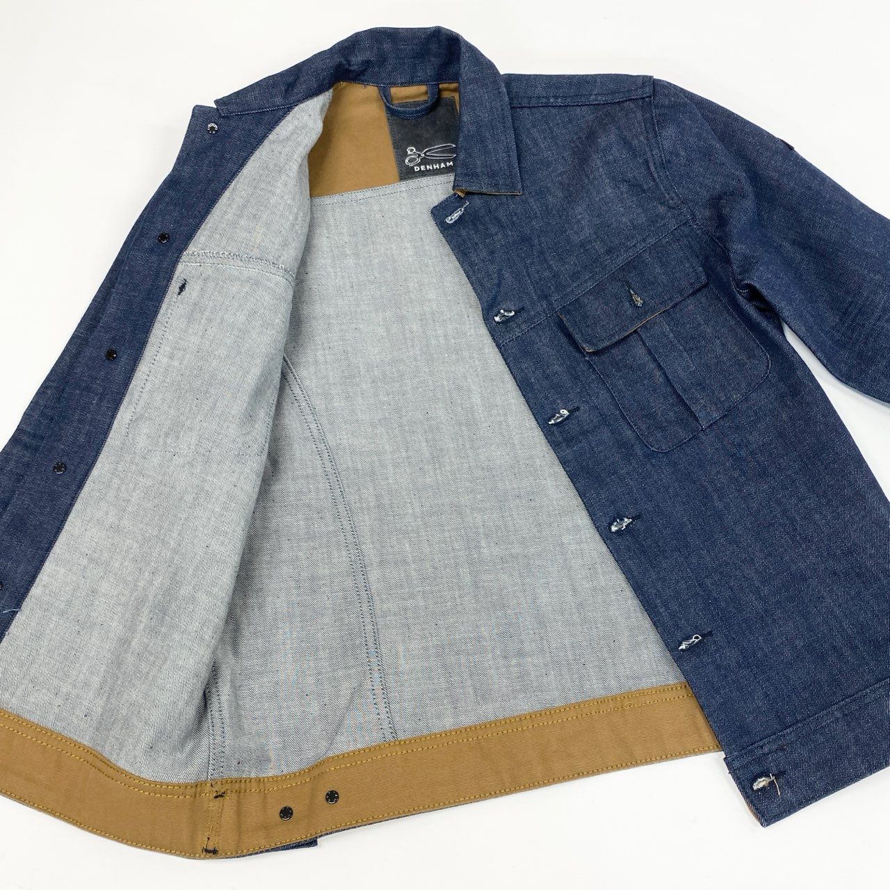 34j28 DENHAM デンハム 2019ss MILITARY DENIM DD ミリタリー デニムジャケット Gジャン  27190-2-20201 XS インディゴブルーo07t