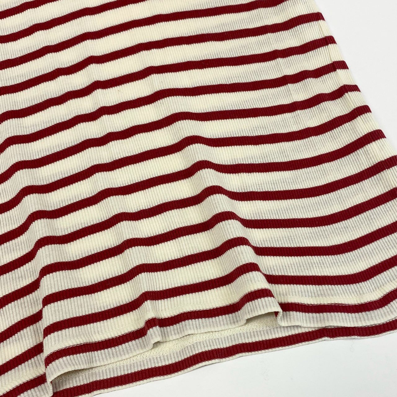 7f11 Jean Paul GAULTIER HOMME ジャンポールゴルチエオム 00s チビT Vネック ボーダーカットソー LA ホワイト レッド MINI Tシャツ