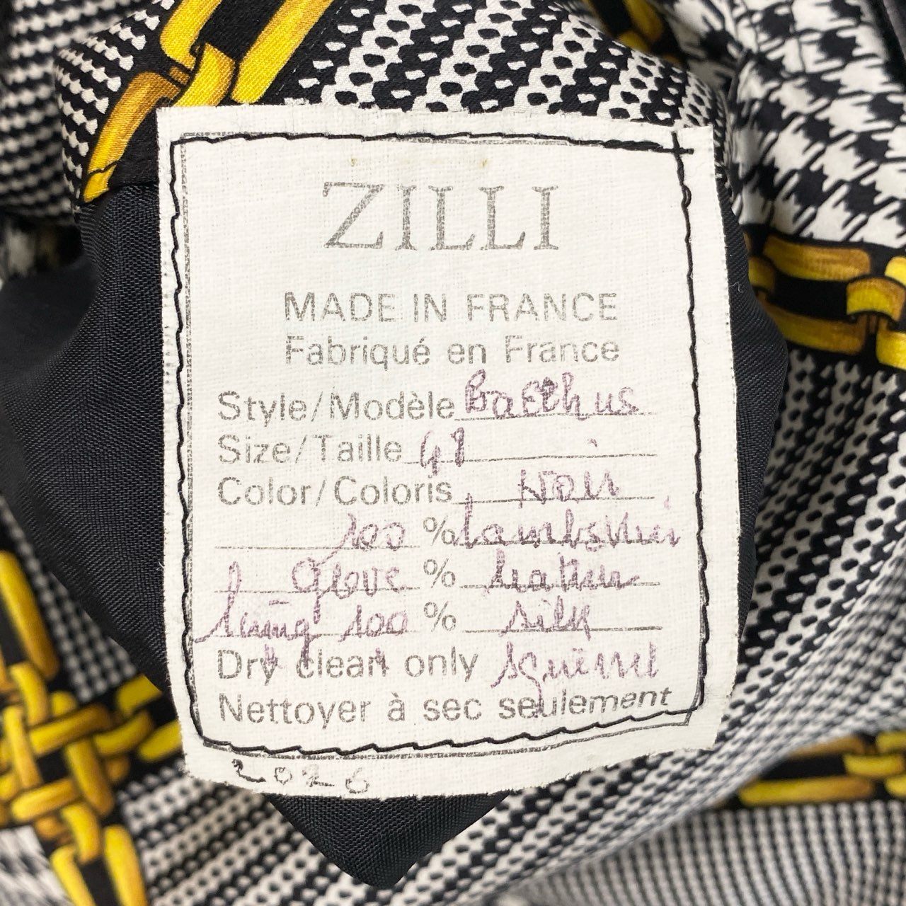 16k10 ZILLI ジリ― ミンクファー付き レザーコート 48 ブラック フランス製 MINK FUR LEATHER COATt18r