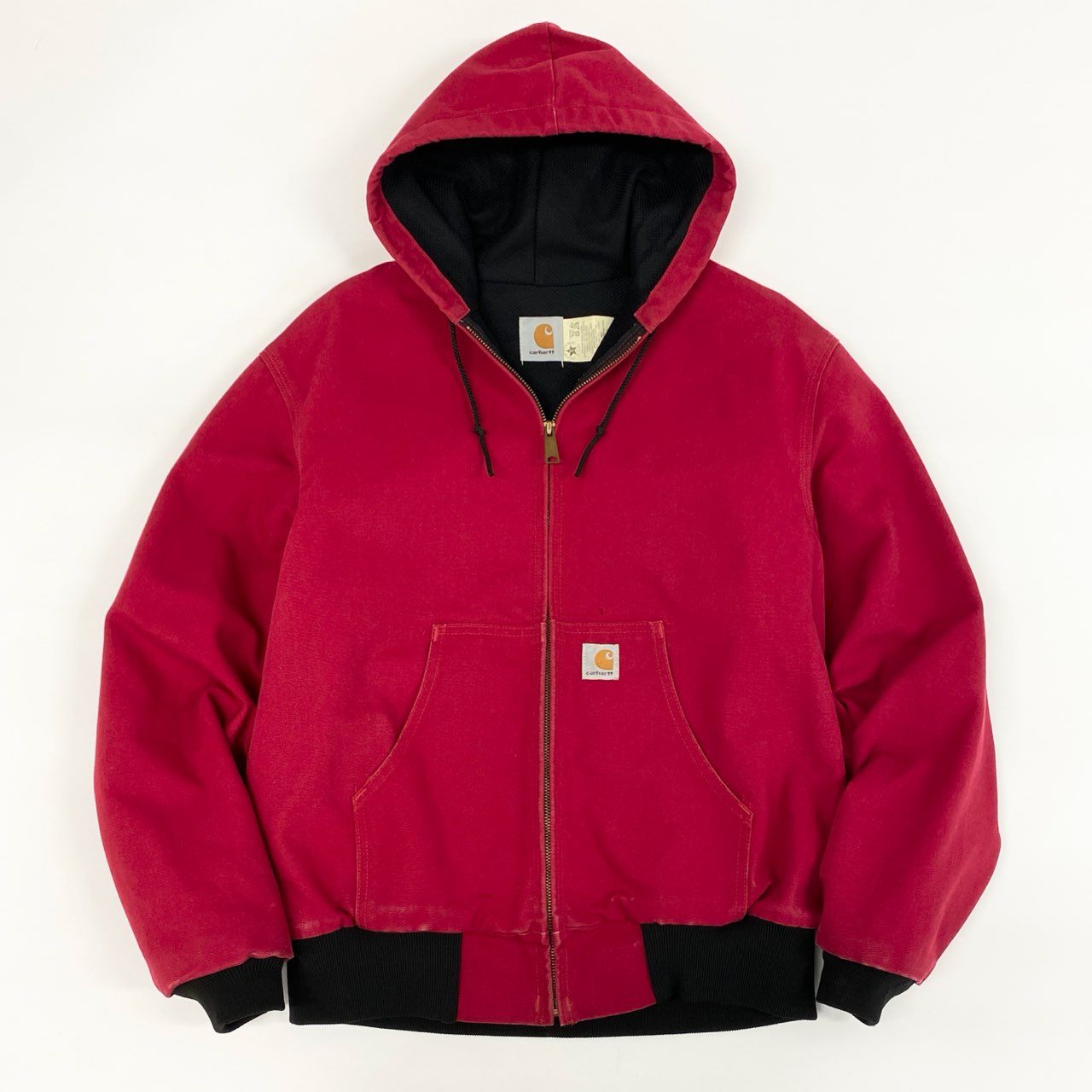 68g10 Carhartt カーハート Active Jacket アクティブジャケット ブルゾン JR100 L レッド コットン メンズ