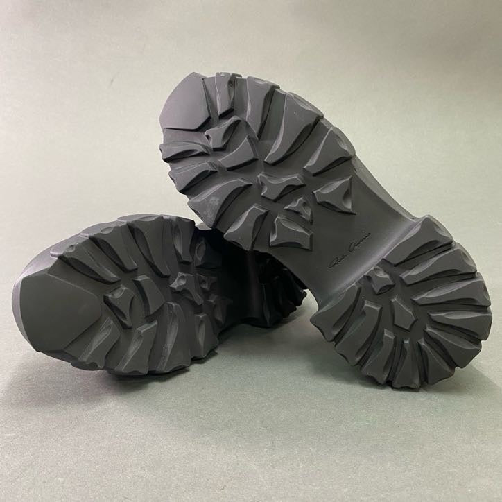 2d9 《美品》 Rick Owens リックオウエンス 24SS BEATLE BOZO TRACTOR ビートル ボゾ トラクター サイドゴアブーツ 35 ブラック レザー 箱 保存袋付き RP01B4881