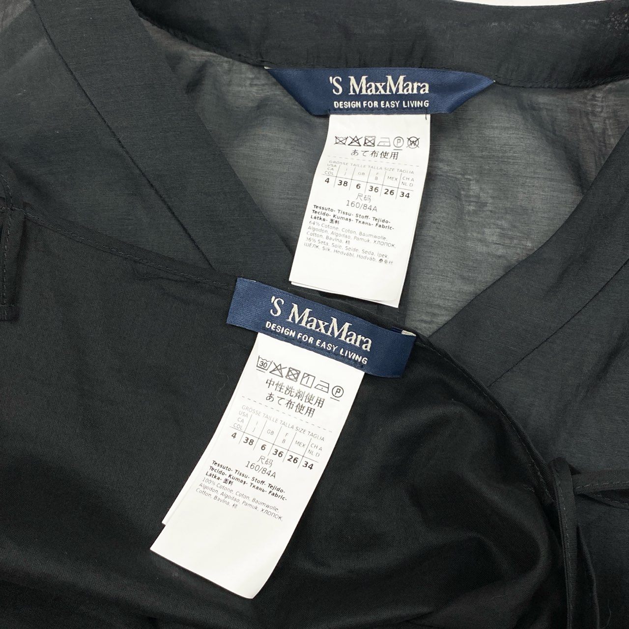 53j17《美品》’S MaxMara エスマックスマーラ ロングフレアワンピース シアーワンピース 長袖ワンピース ノーカラー 38サイズ ネイビー レディースu02t