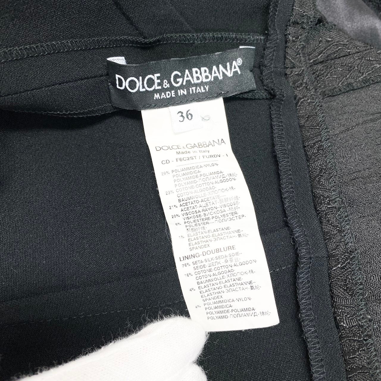 e10 DOLCE&GABBANA レースドレス レース切替ワンピース パフスリーブ イタリア製 36サイズ ブラック 画像参照 レディース 女性用k02ik02i