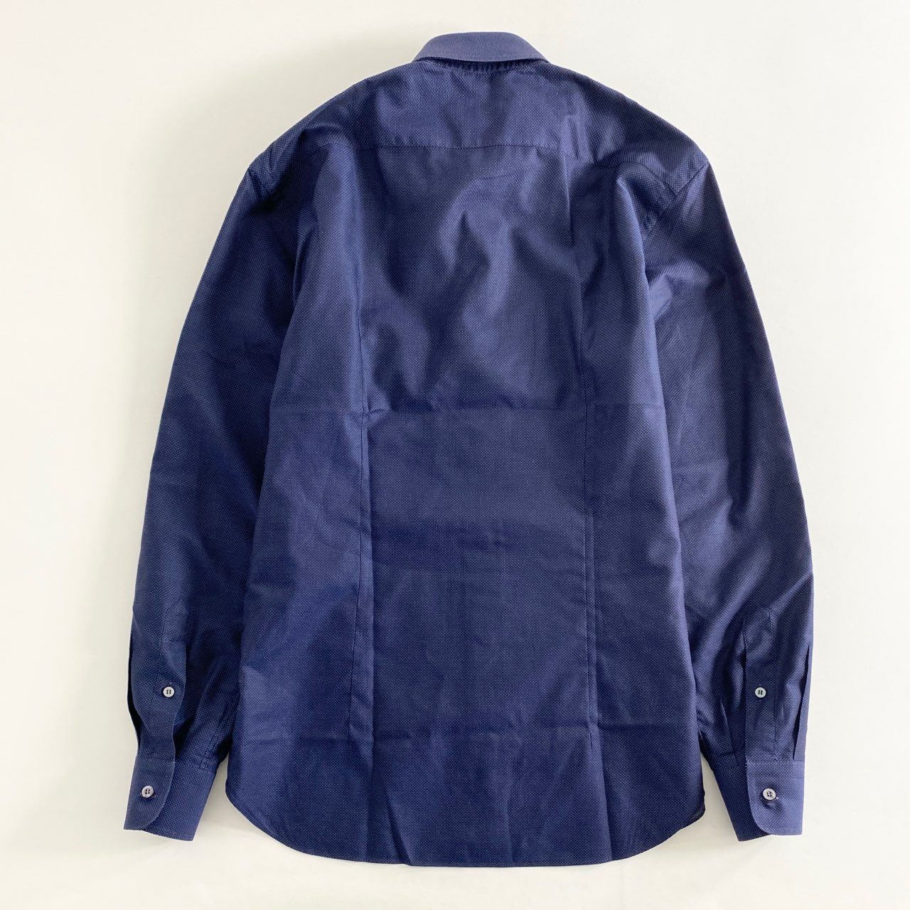 28h10 《美品》 イタリア製 Brioni ブリオーニ 長袖シャツ ボタンダウンシャツ BDシャツ サイズⅡ ネイビー×ホワイト コットン100% メンズ 男性用