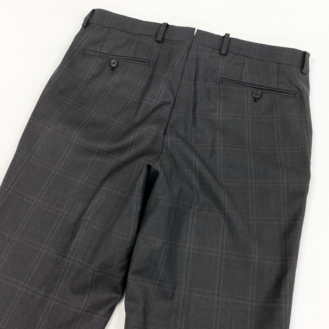 38d28 TOM FORD トムフォード シングルスーツ セットアップ チェック柄 24YA4C サイズ52 7R グレー ウール100% イタリア製