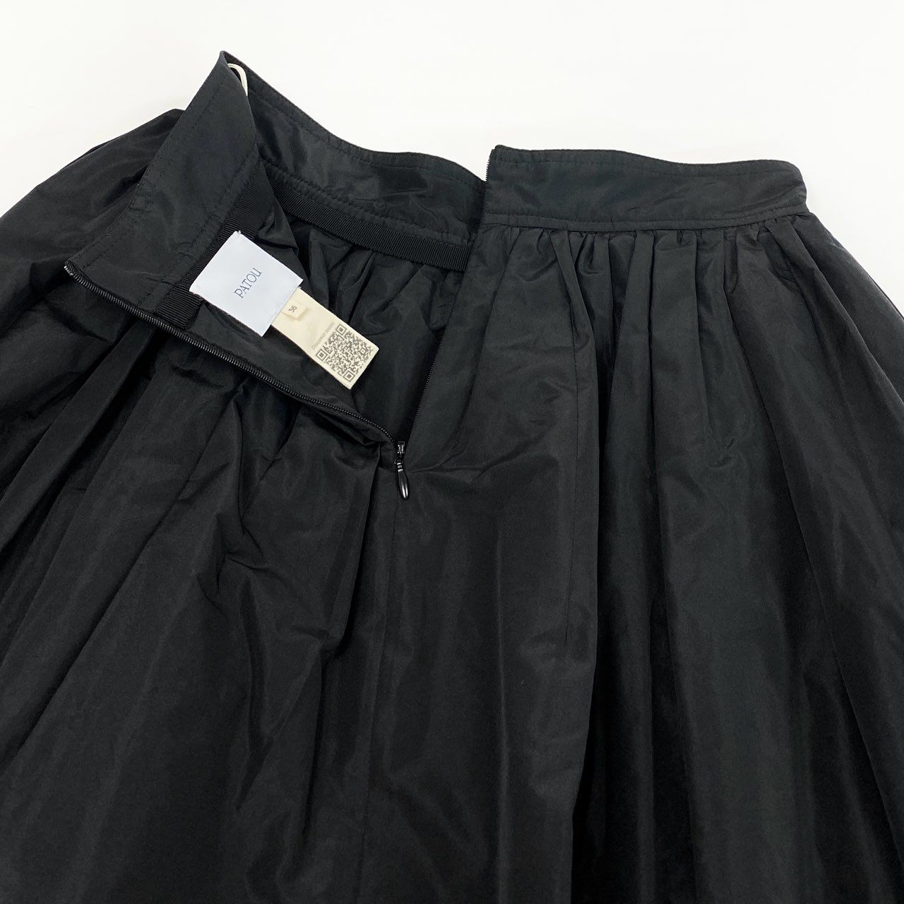 77f24 PATOU パトゥ バブルバルーンミニスカート ボトムス フレアスカート 24A-SK043-0011 36 ブラック レディース