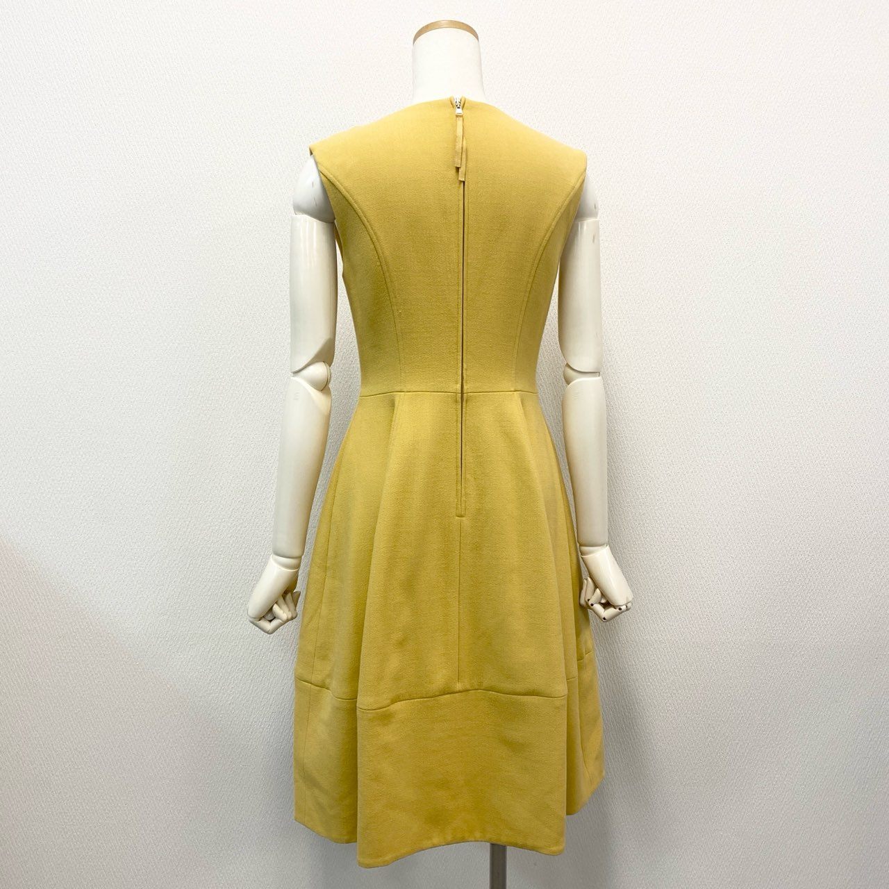 76k20 FOXEY フォクシー V Baron Dress Vバロン ドレス ワンピース 39477 38 イエロー レース ノースリーブ セレブ 日本製