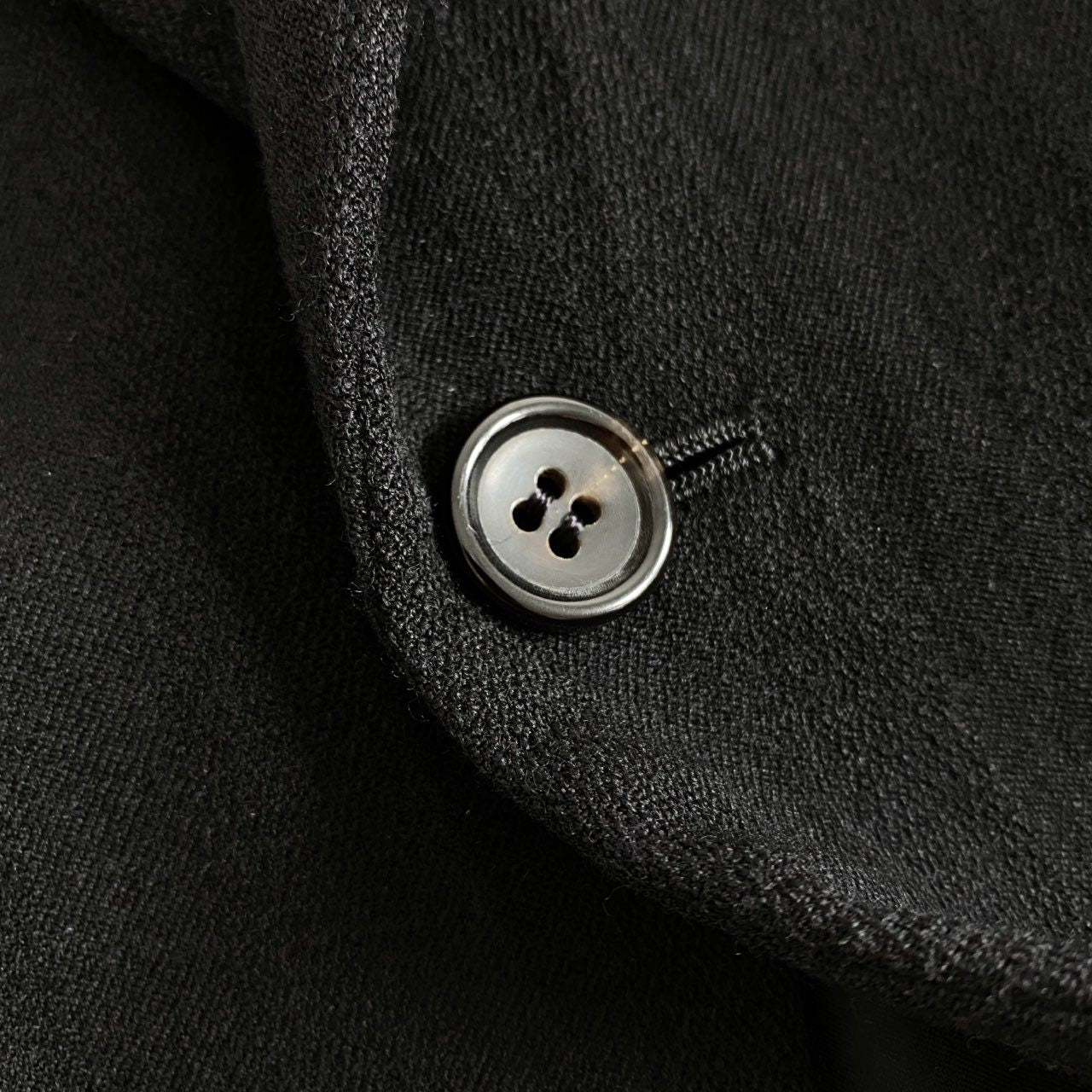 31h30 90s COMME des GARCONS HOMME コムデギャルソンオム 縮絨ウール テーラードジャケット ブレザー ストライプ HJ-05021L L ブラック ウール100% AD1992 メンズ