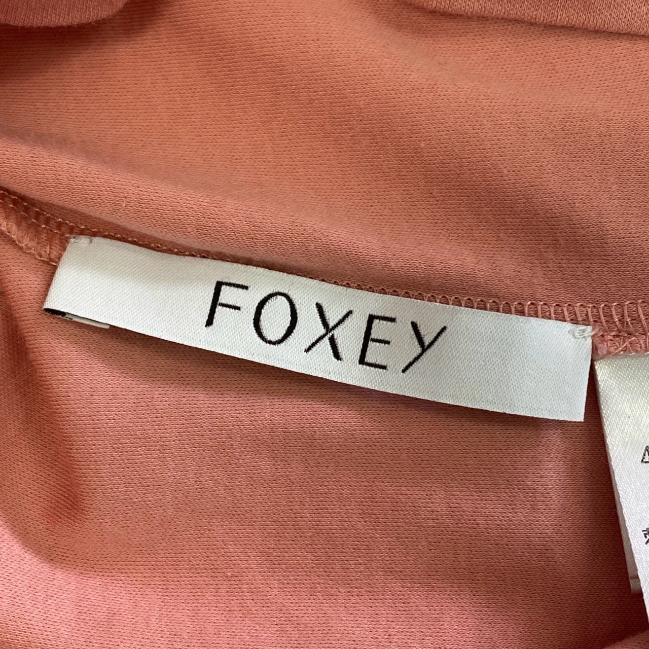 38k12 FOXEY フォクシー 40805 コントロールC ロゴ刺繍 半袖Tシャツ カットソー トップス サイズ38 ピンク コットン100% レディース 日本製