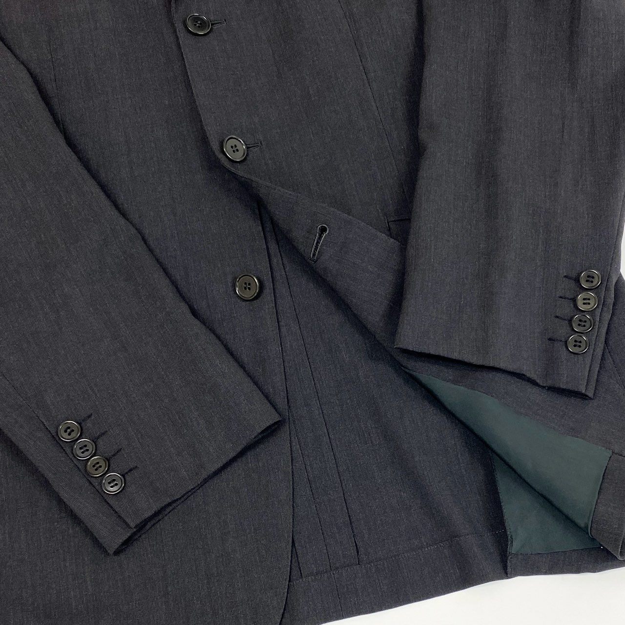 79j9《美品》Paul Smith ポールスミス スーツセットアップ 3釦スーツ フォーマル ビジネス XLサイズ グレー メンズo07t