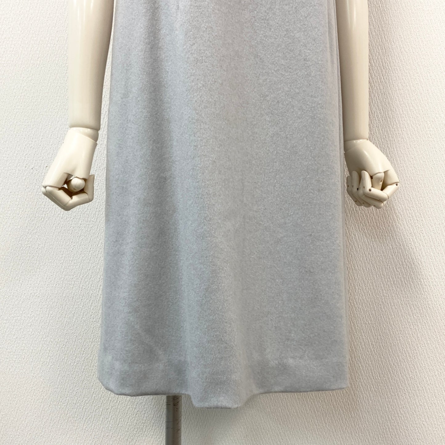 17h20《美品》 FOXEY フォクシー Charlotte シャーロット カシミヤドレス ノースリーブワンピース 42357 サイズ40 アンティークブルー レディースk02i