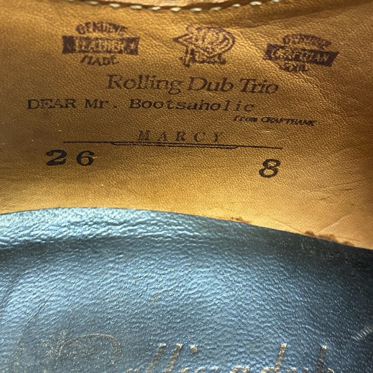 6j17 Rolling dub trio ローリングダブトリオ MARCY マーシー レザードレスシューズ 26cm ブラウン Leather 革靴 ビジネス 紳士靴 箱有t18r