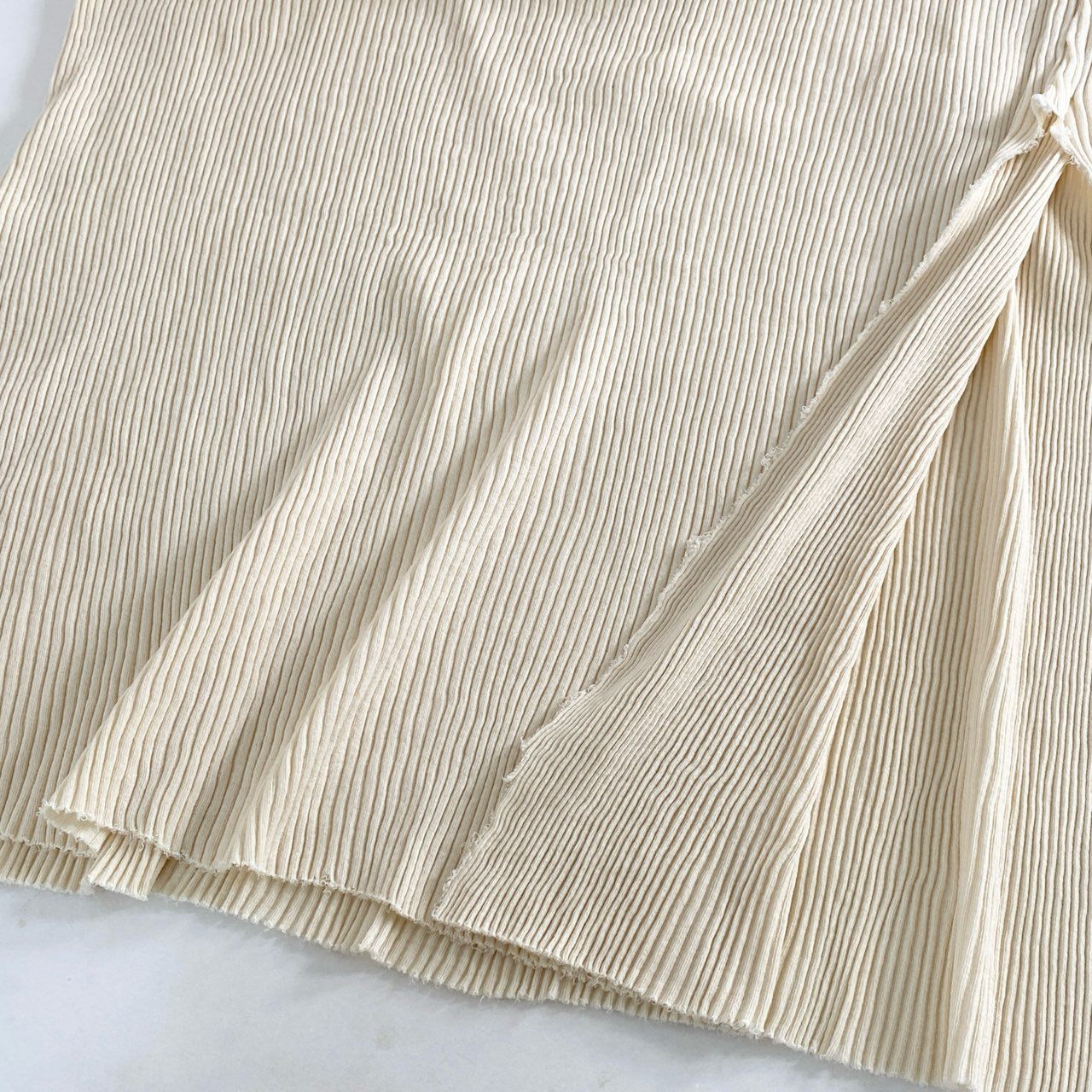 60i11 《タグ付》定価¥21,780 R JUBILEE アールジュビリー Sheer Rib Dress シアーリブドレス F アイボリー ワンピース 日本製