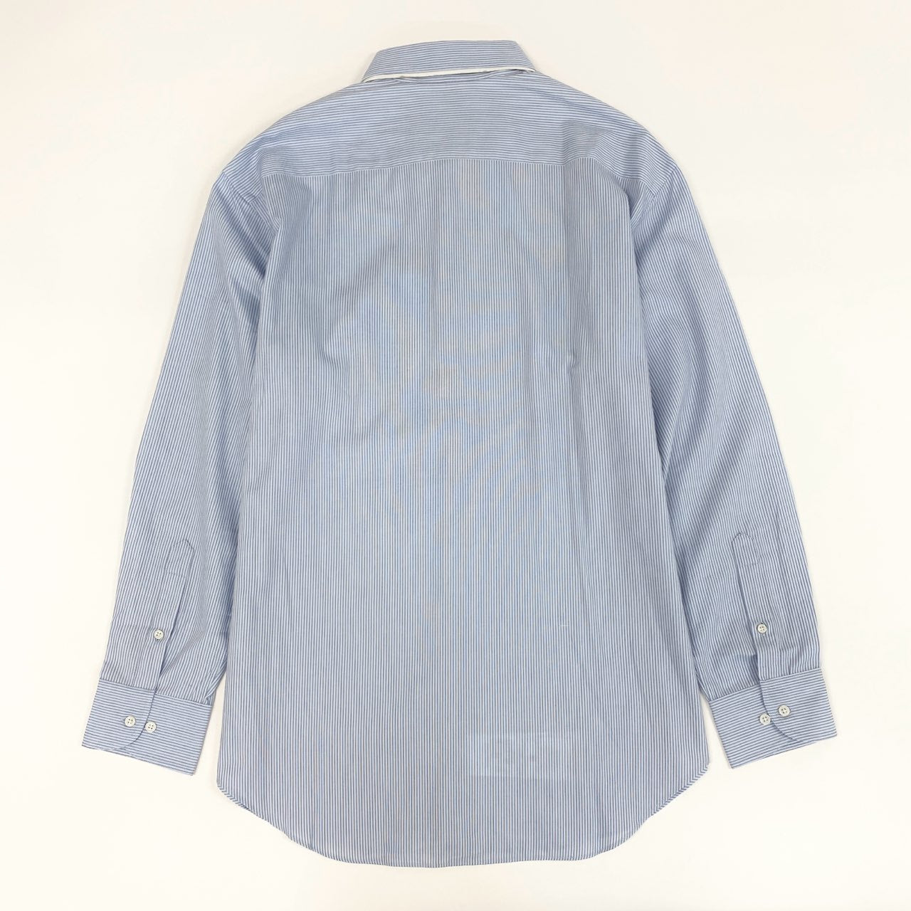 21f17 《未使用保管品》タグ付 ARMANI COLLEZIONI アルマーニコレッツォーニ 長袖シャツ ドレスシャツ ビジネス◎ MODERN FIT 大きいサイズ 42 16 1/2 XLサイズ相当 ホワイト ブルー コットン