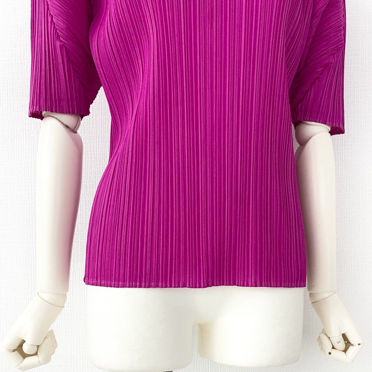 76d12-2 PLEATS PLEASE ISSEY MIYAKE プリーツプリーズ イッセイミヤケ 日本製 PP63-JK204 プリーツ 半袖カットソー ショートスリーブ トップス 3 ピンク MADE IN JAPAN