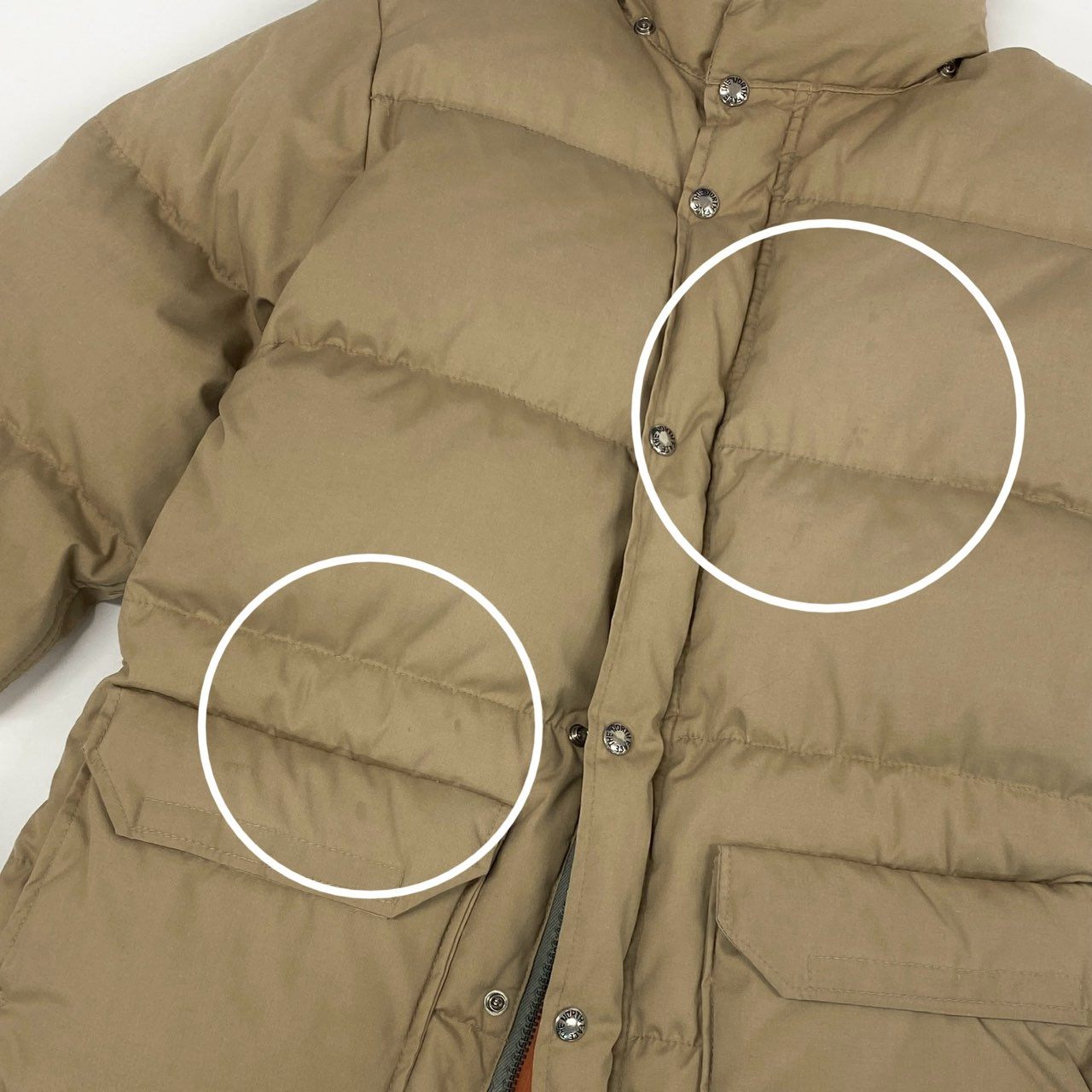 9h4 THE NORTH FACE ザノースフェイス 70s~80s USA製 茶タグ VINTAGE ダウンジャケット アウター XS ベージュ 画像参照 メンズk02i