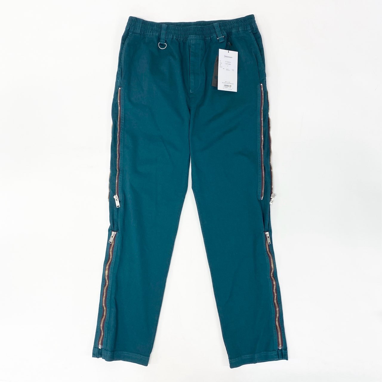 73j28 《新品保管品》 UNDERCOVERISM アンダーカバーイズム 23ss Dリング サイドジッパー コットンパンツ ボトムス ウエストゴム U11C4502-2 サイズ4 ダークグリーンo07t