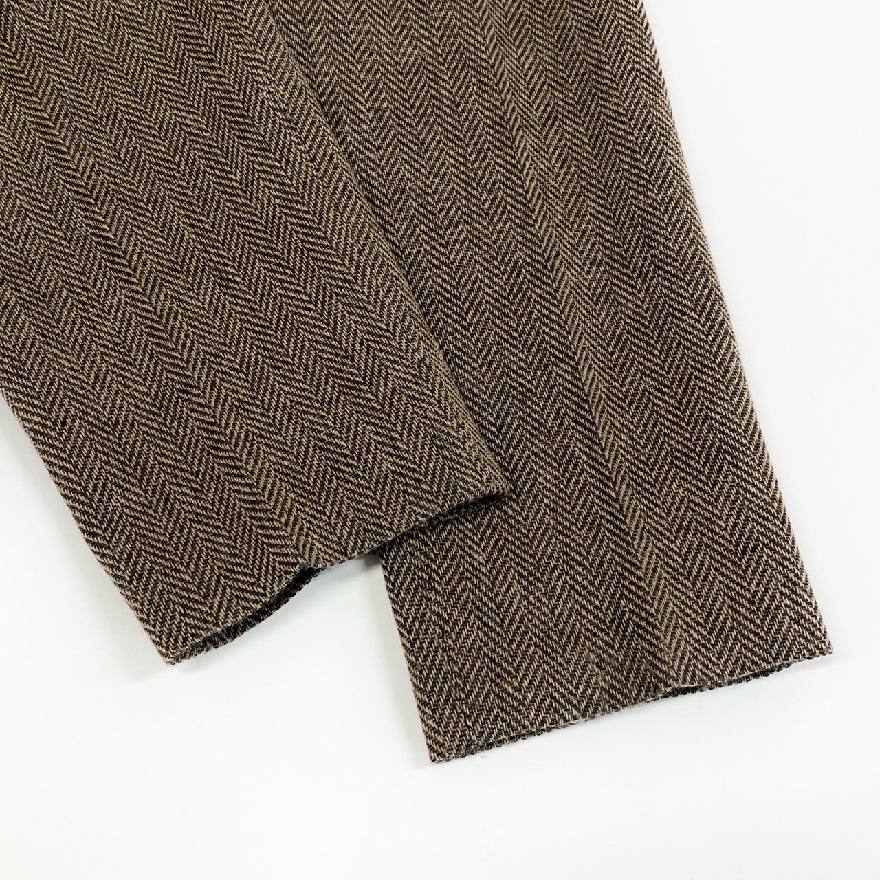 11f12 《美品》 Maison Margiela メゾン マルジェラ テーパードパンツ スラックス ボトムス 4ライン S51KA0530 サイズ36 ブラウン ヘリンボーン レディース