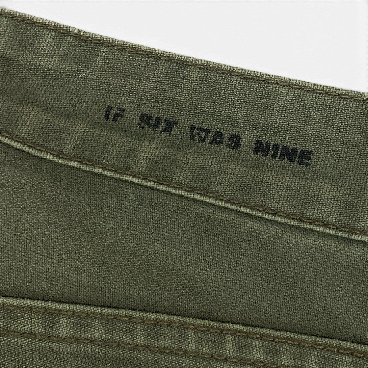 Ag23 IF SIX WAS NINE イフシックスワズナイン クラッシュダメージ加工 フレア ジップスリットパンツ Distressed Flared Hem Zip Pants カーキt18r