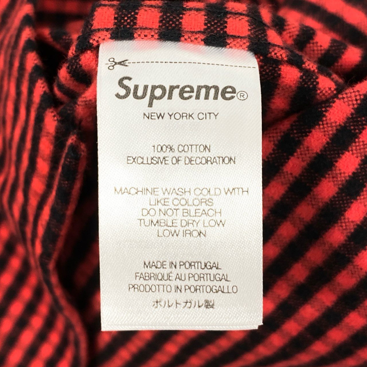 81h7《美品》 SUPREME シュプリーム 24SS Loose Fit Flannel Oxford shirt ルーズフィット フランネルシャツ 長袖 Mサイズ レッド コットン メンズo07t