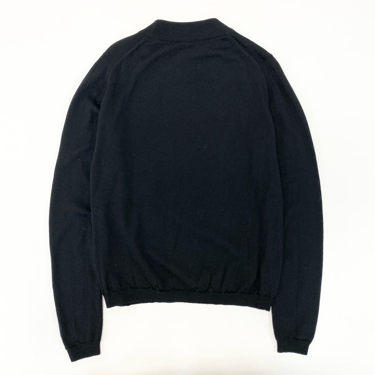 86j20 JOHN SMEDLEY ジョンスメドレー ボトルネック ハイゲージニット セーター トップス サイズM ブラック ウール レディース 英国製u02t