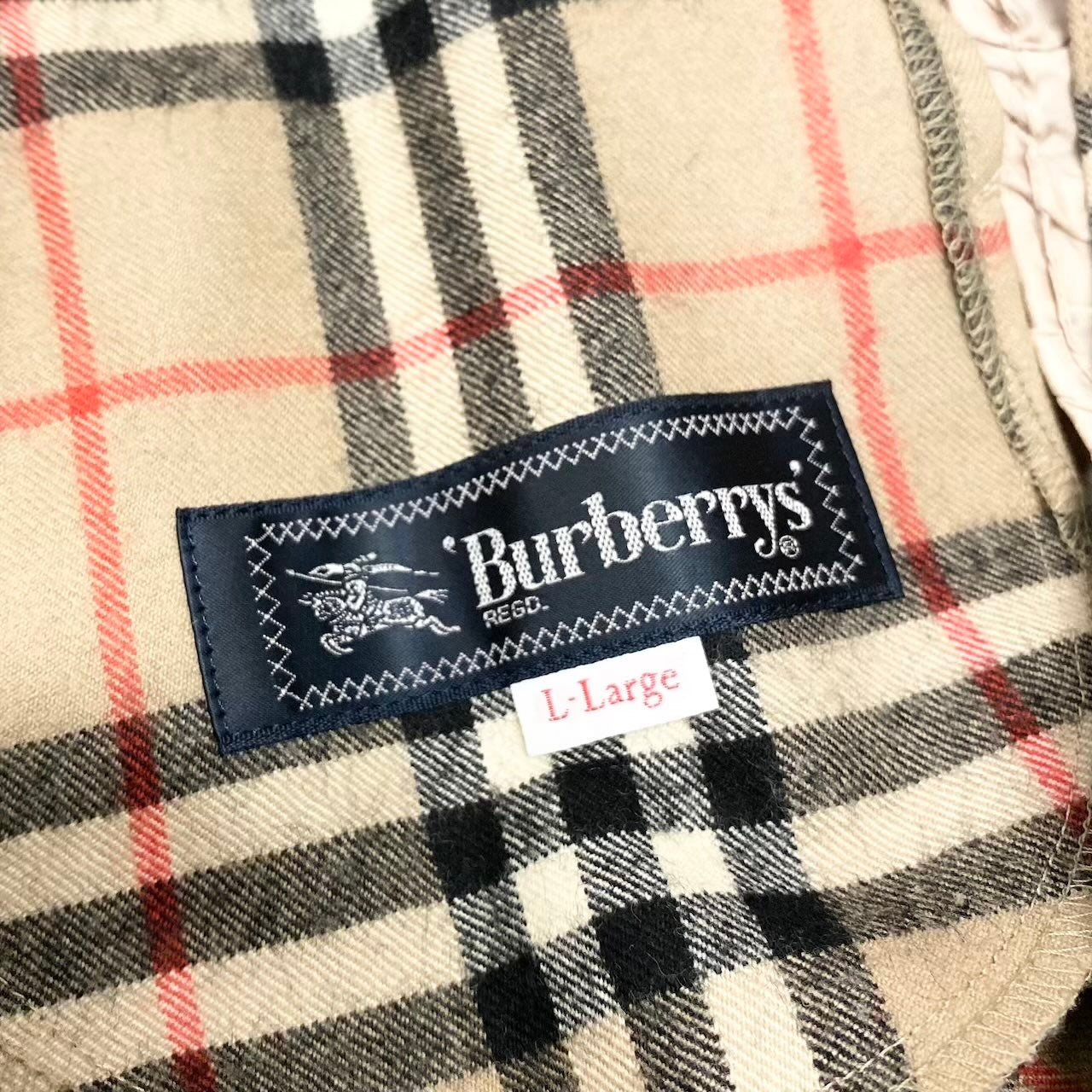 83e12 Burberrys バーバリーズ ノバチェック タックプリーツ スカート サイズLL ベージュ 大きいサイズ レディースt18r