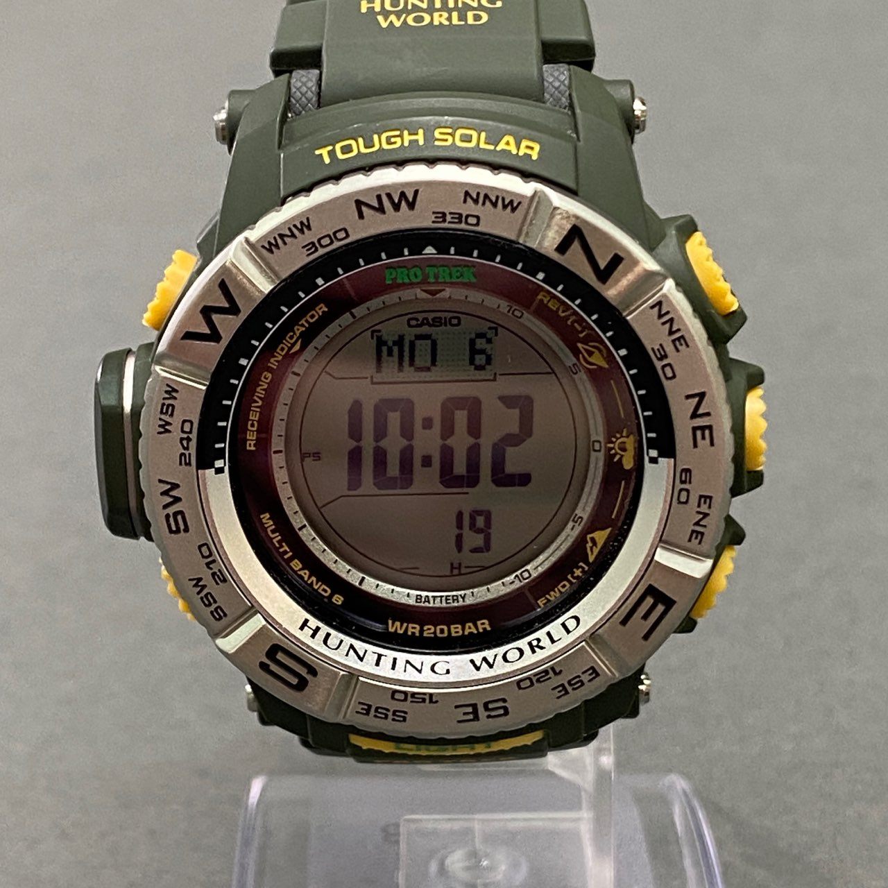 a6 HUNTING WORLD × CASIO ハンティングワールド カシオ PROTREK プロトレック 電波ソーラー メンズ腕時計 PRW-3510HW カーキ
