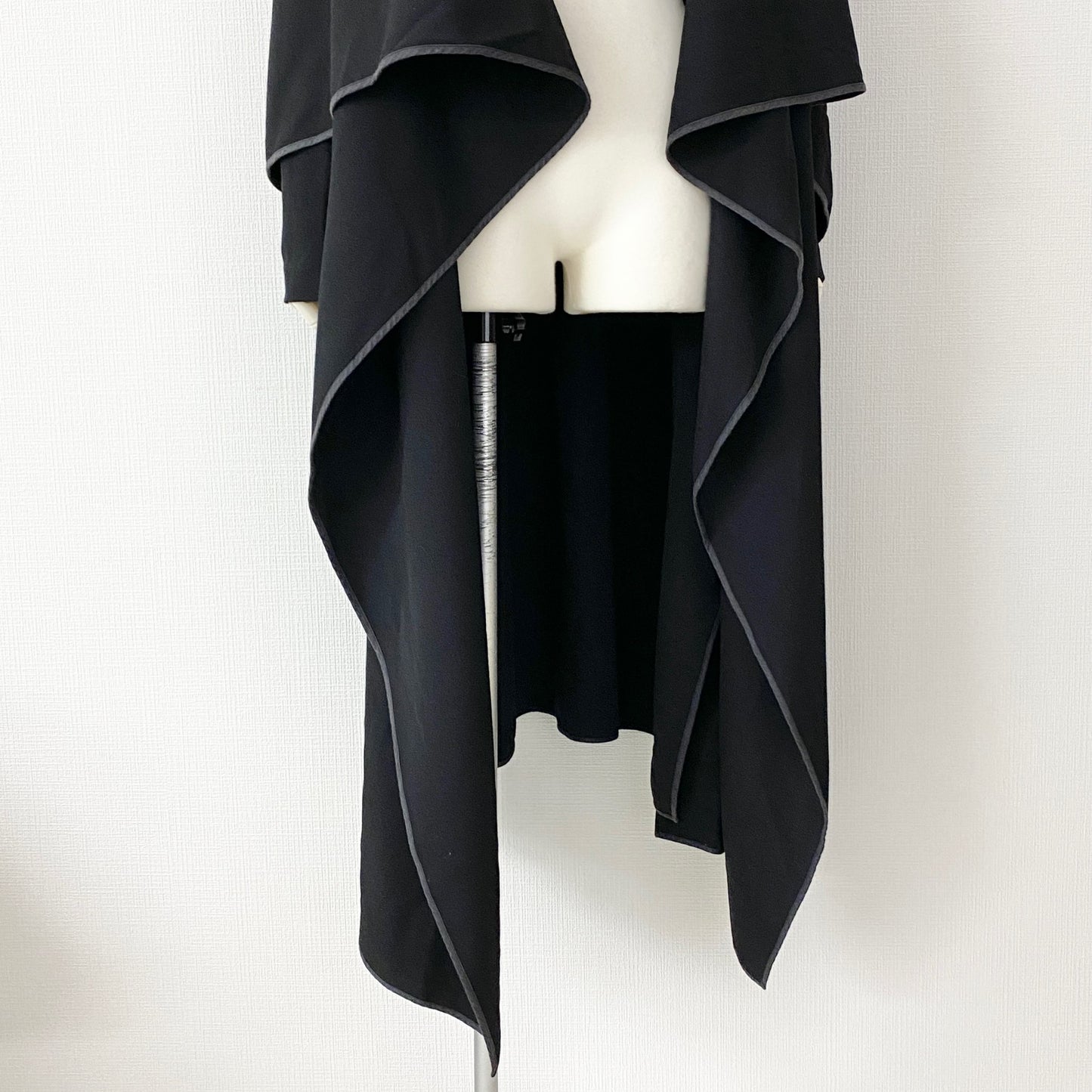 22a19 COMME des GARCONS コムデギャルソン 90s ウールギャバ デザインコート ロングコート 羽織 AD1999 GC-04003M Mサイズ ブラック 日本製 MADE IN JAPAN VINTAG 秋