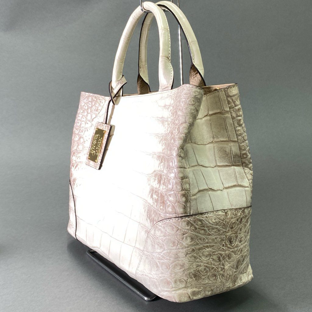 De18 【極美品】定価122万 COCOCELUX GOLD ココセリュックス ゴールド 最高級5スター 2way ヒマラヤクロコ ハンドバッグ ショルダーバッグ クロコダイルレザー レディース 鞄