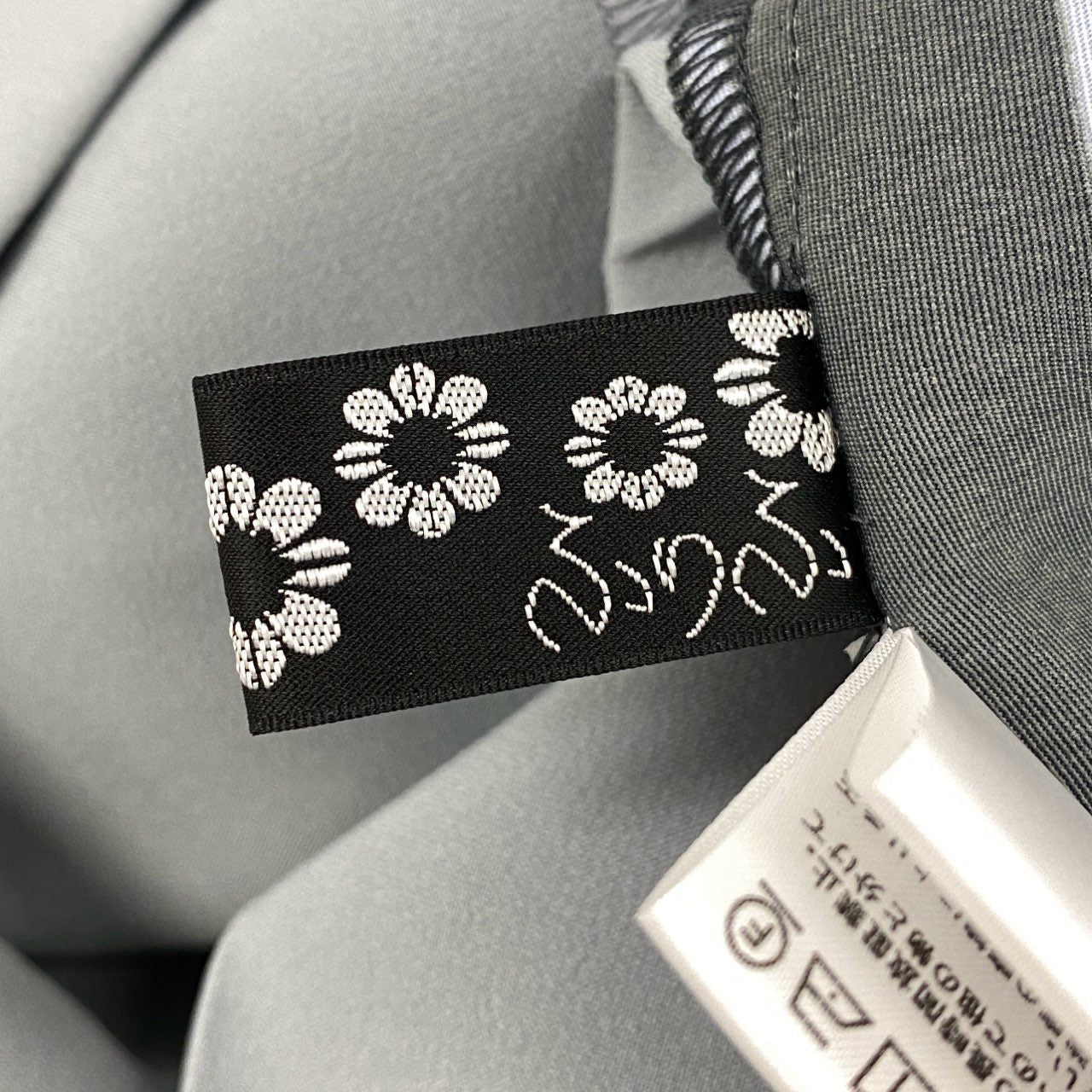 11f12-2 《未使用》定価¥33.000 ふりふ プリーツ加工 フラワープリント シャツワンピース F ブルー ドレス タグ付き