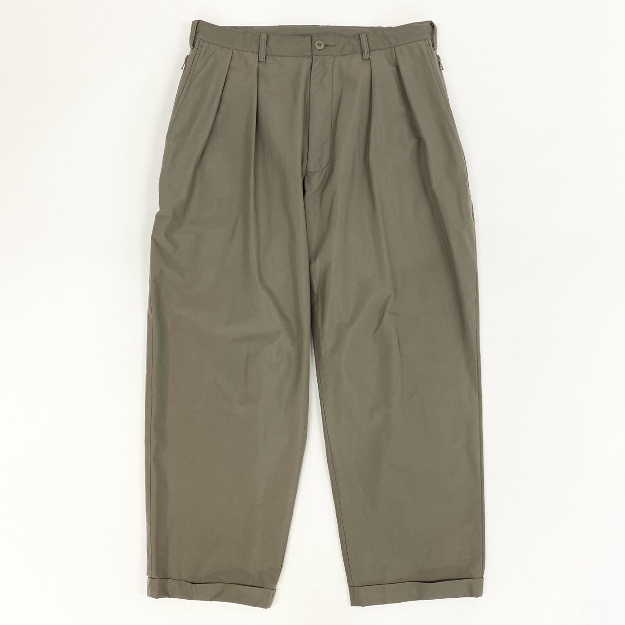 37e2 【美品】 SSZ エスエスズィー SURF&SK8 BEAMS別注 eVent 2P SLACKS ナイロンスラックスパンツ ボトムス 11-23-1344-120 Lサイズ カーキ ナイロン
