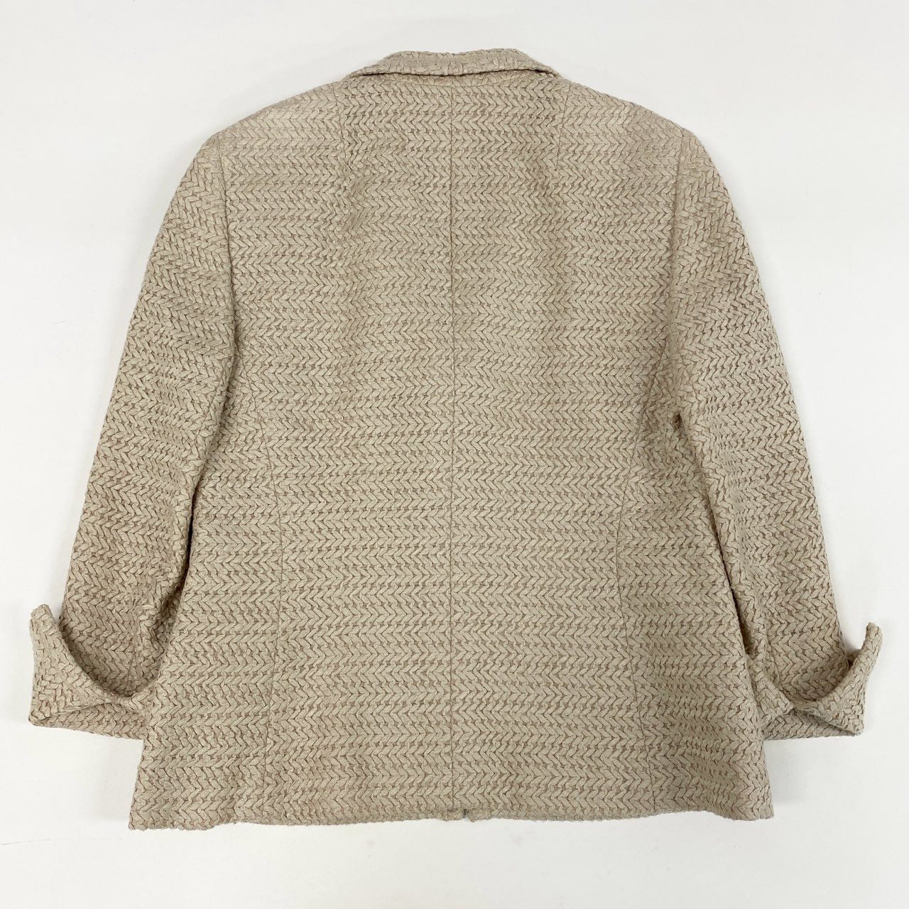 42h22《美品》 A-K-R-I-S- アクリス テーラードジャケット ブレザー フックボタン サイズ40 アイボリー レディースu02t