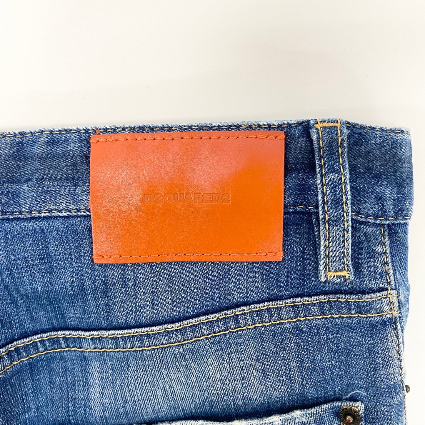 21i29 《美品》DSQUARED2 ディースクエアード Sexy Twist Jean セクシーツイスト デニムパンツ ボトムス ヴィテージ加工 S71LB1028 S30342 46サイズ ネイビー メンズu02t