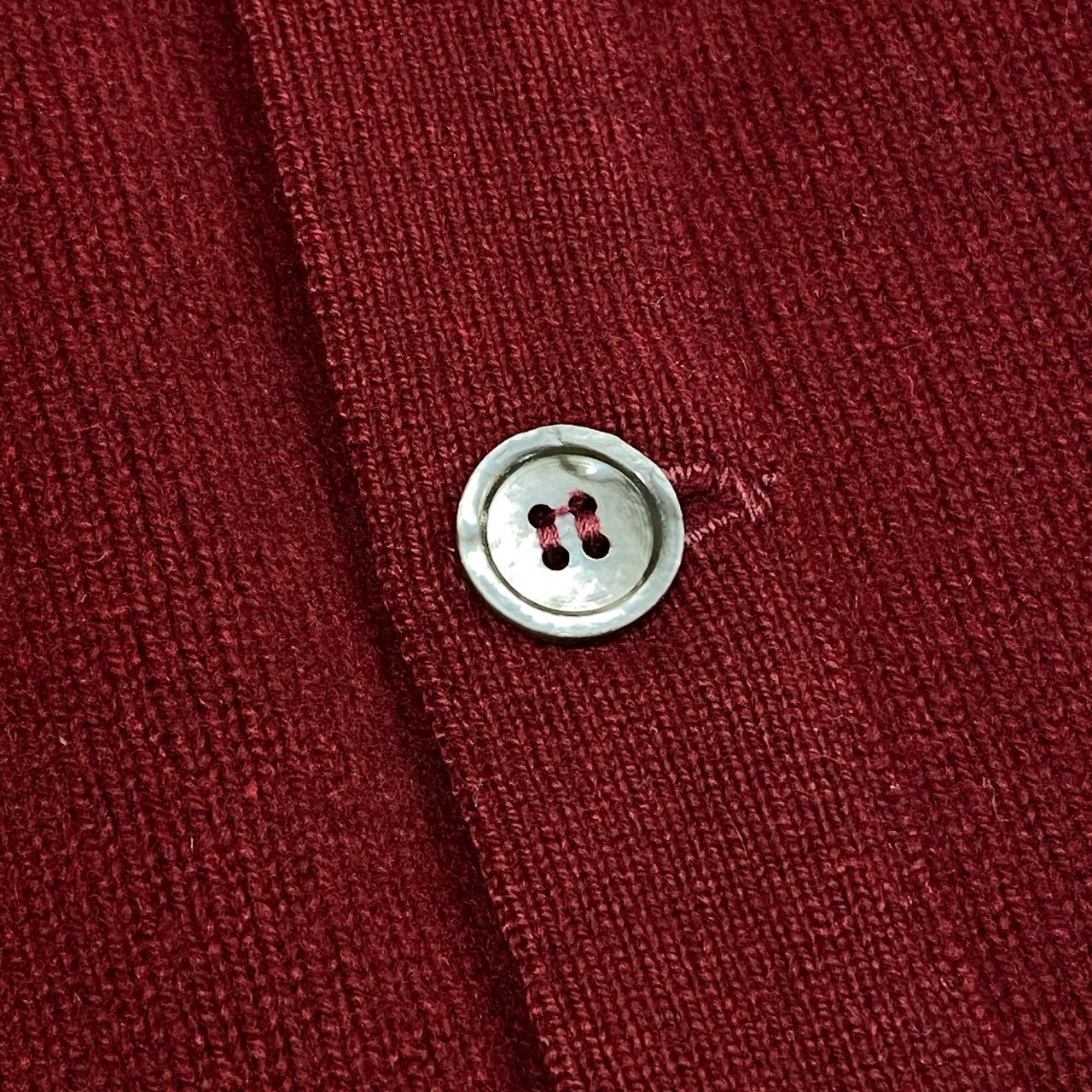 65g18 《美品》 Ballantyne バランタイン Vintage Cashmere Knit Cardigan カシミヤニットカーディガン 46 レッド ヴィンテージ スコットランド製