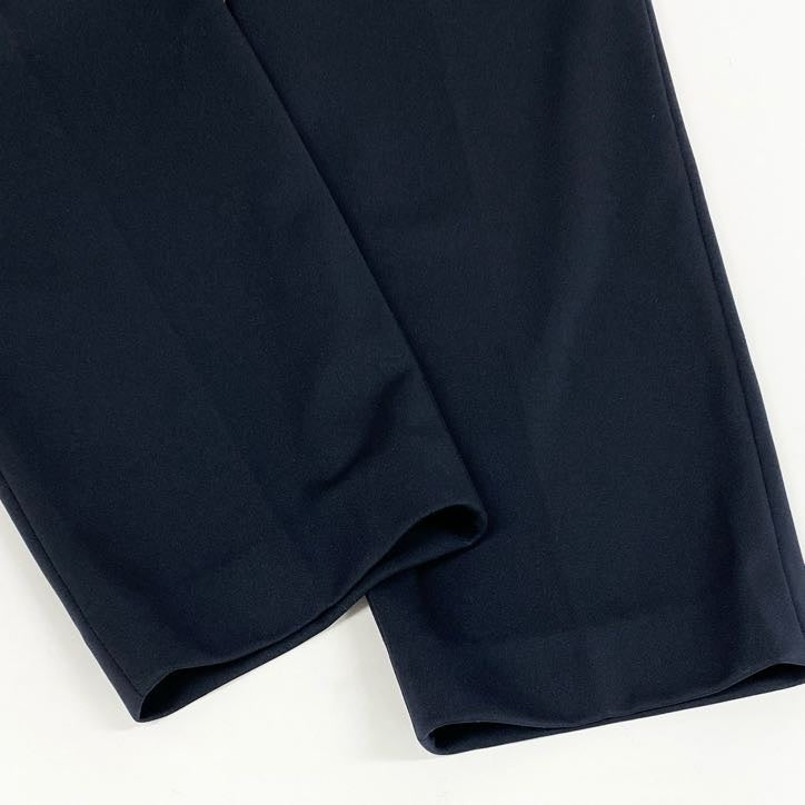 80g23 LEONARD レオナール スラックスパンツ オールストレッチ 無地 ウエストゴム レディース 女性用 0383461 44 ブラック
