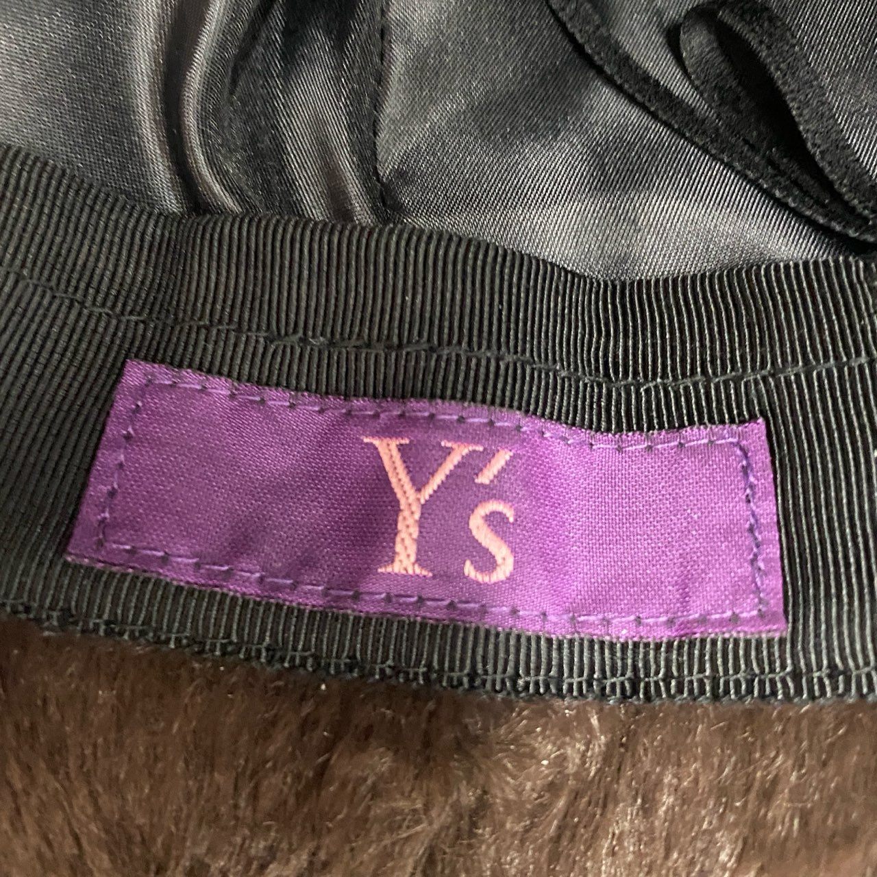 3f13 【美品】 Y's ワイズ ヨウジヤマモト TAKESHI KOSAKA 20AW ランウェイ着 エコファーハット YR-H41-932 パープル系 レディース フリーサイズ