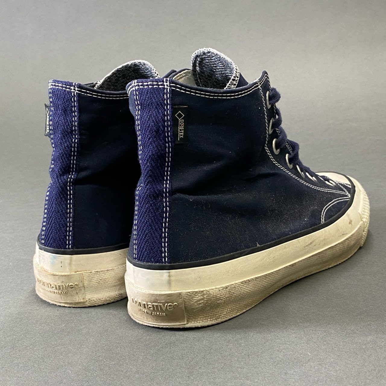 1g28 nonnative ノンネイティブ × SPINGLE MOVE スピングルムーヴ GORE-TEX ゴアテックス ハイカットスニーカー 3 ネイビー ヴィンテージ加工 シューズ