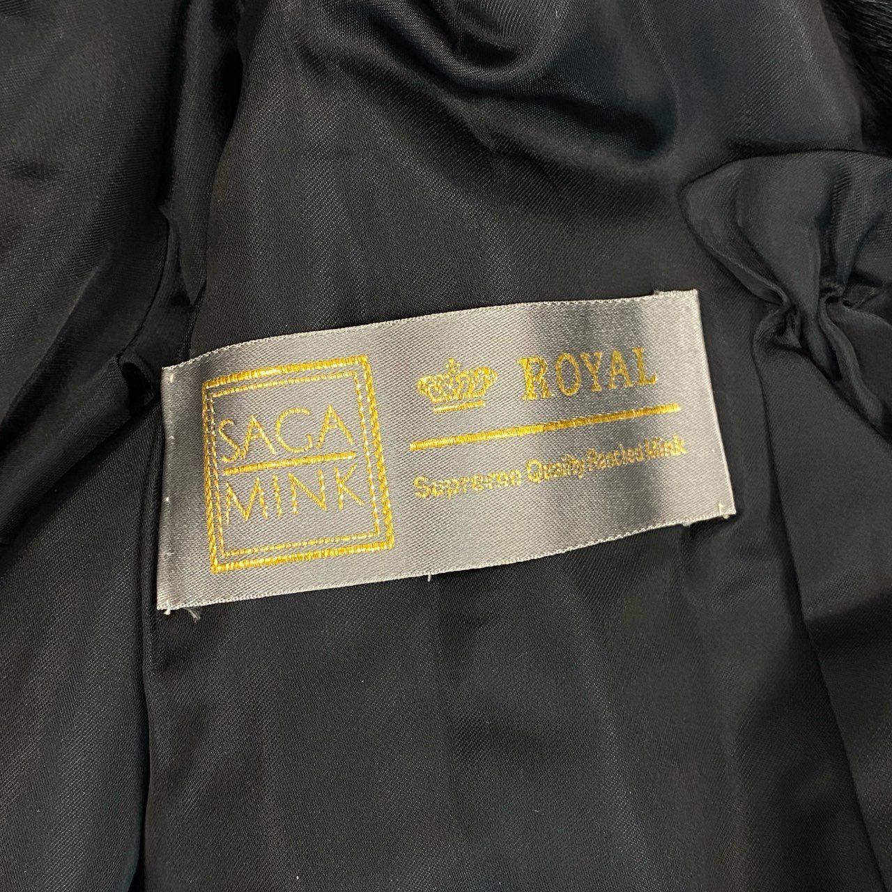 68L8 Josephine ジョセフィーヌ SAGA MINK ROYAL サガミンクロイヤル 金サガ ダークミンク ロングコート サイズ11号 ブラック 最高級本毛皮 MINK FURt18r