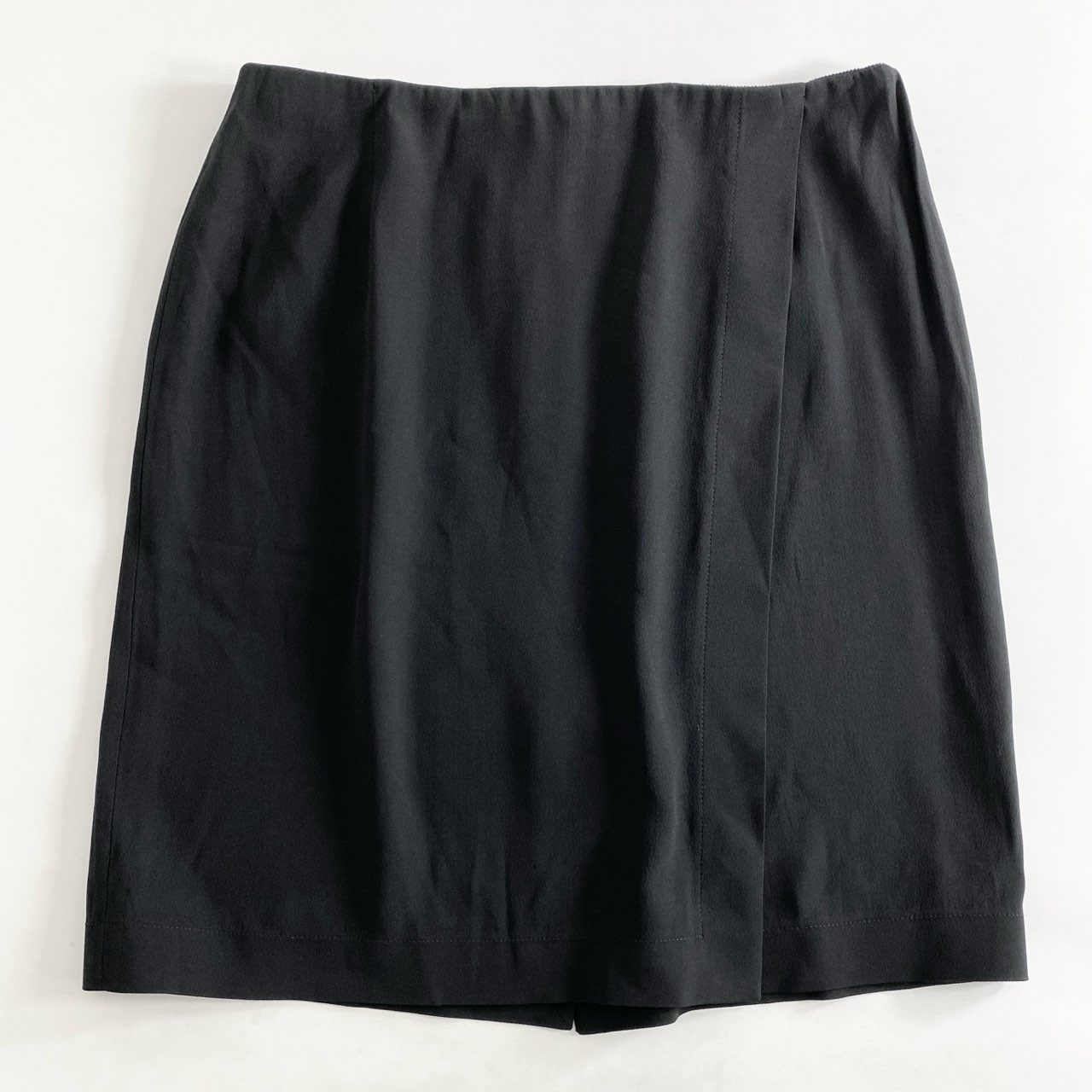 4j17 《タグ付き》定価¥59,400 JIL SANDER NAVY ジルサンダー ネイビー WOVEN SKIRT ウーブンスカート 42 ブラック イタリア製