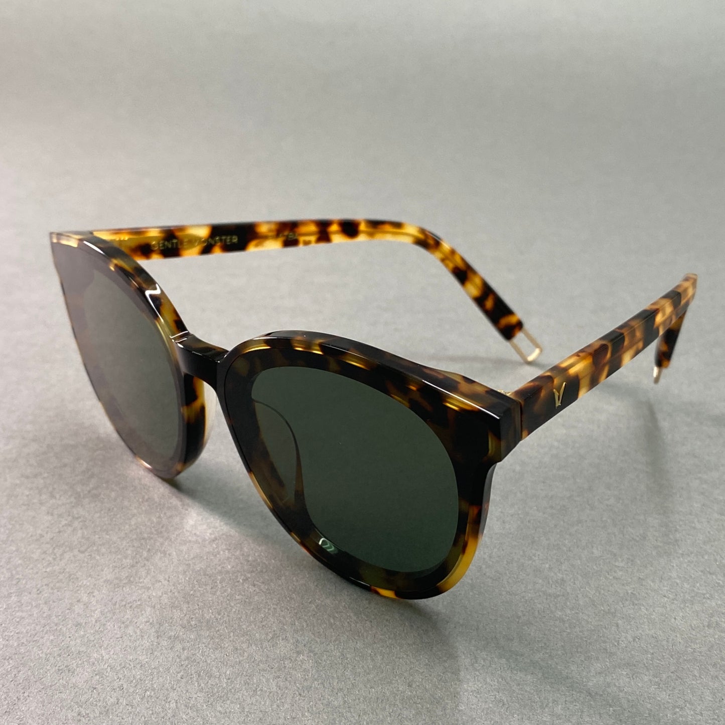 g29《美品》 GENTLE MONSTER ジェントルモンスター BLACK PETER サングラス 64□16-160 ブラウン ブラック フラット アイウェア 眼鏡 メガネ