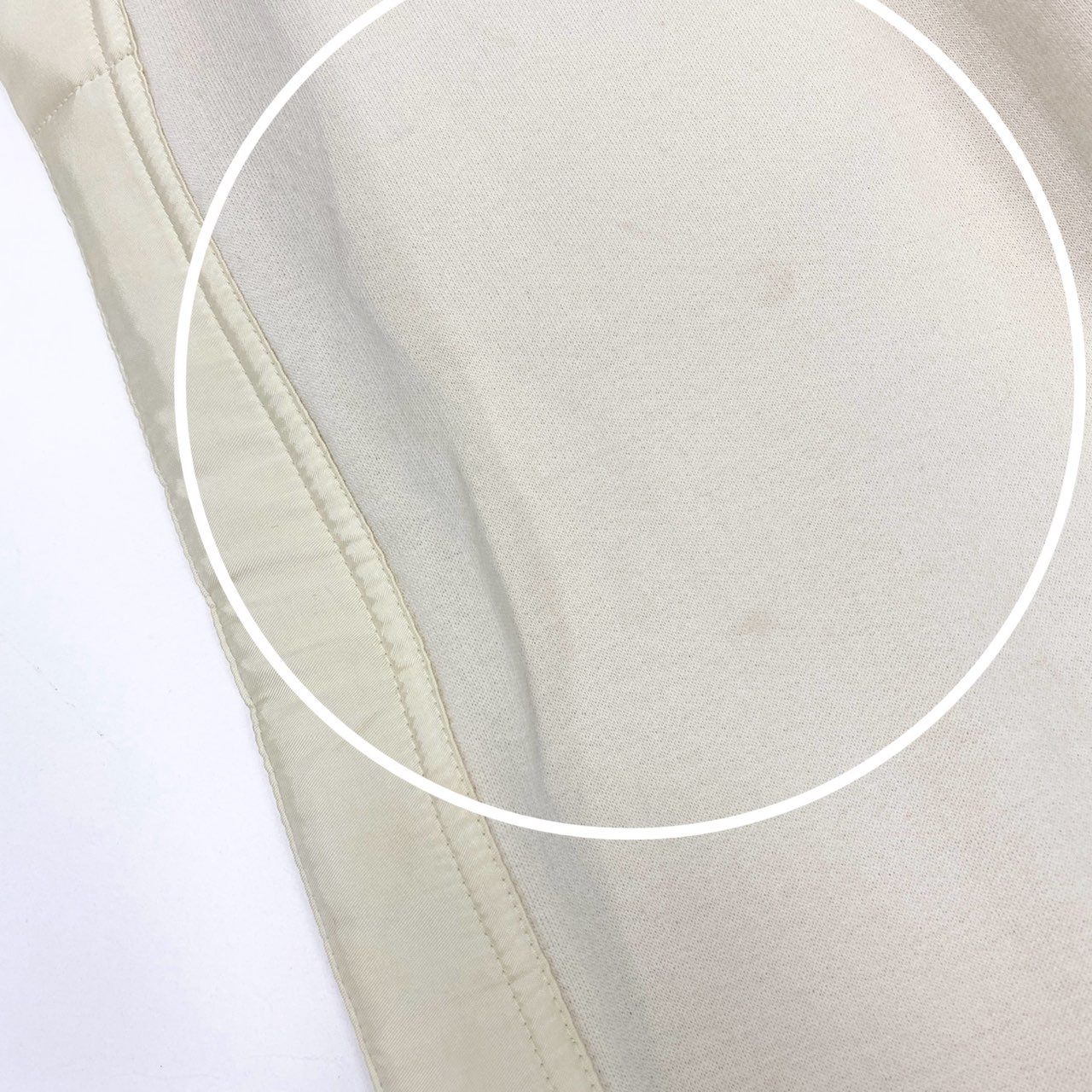 4h26 JIL SANDER + ジルサンダー サイドライン スウェットパンツ ボトムス 裏起毛 イージーパンツ リブ J40KA0158 32 クリーム ウール コットン レディースo07t