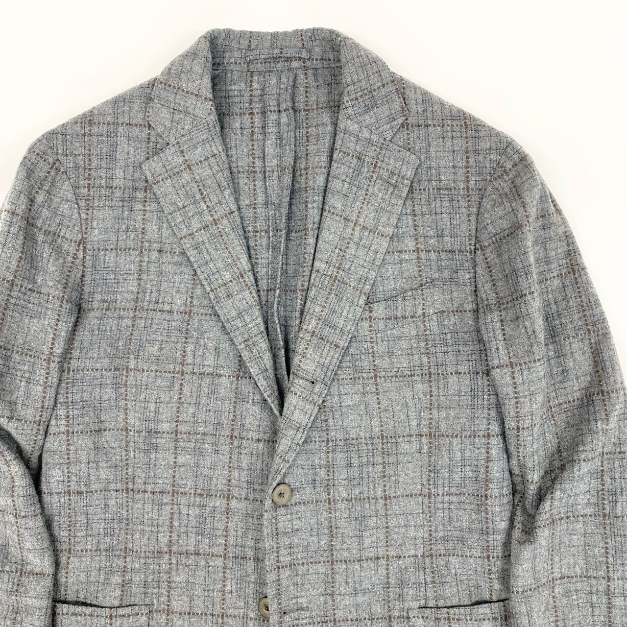 5i12 LARDINI ラルディーニ テーラードジャケット ブレザー IC528AE サイズ52 グレー チェック メンズ イタリア製u02t