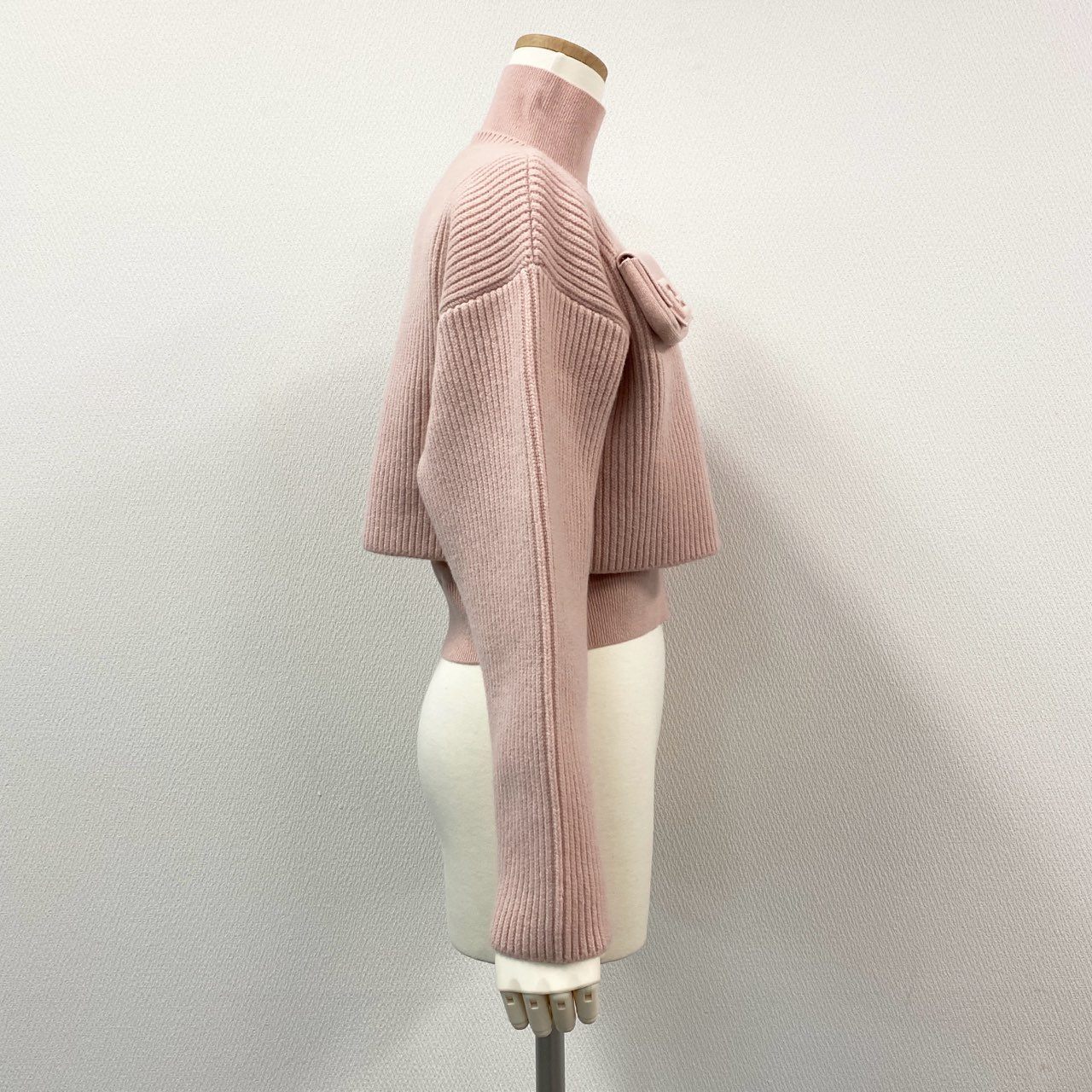 14h29 《美品》FENDI フェンディ バゲットコレクション レイヤードニット カシミヤニット FFロゴ FZX901 AMDA 36サイズ ピンク レディース 女性用k02i