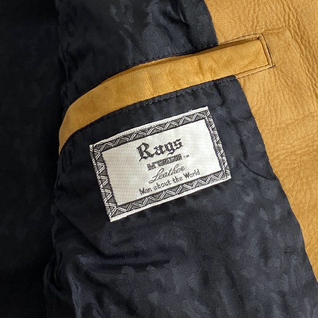 68g26 Rags MCGREGOR ラグスマックレガー 4BUTTONS LEATHER JACKET レザージャケット 牛革 日本製 ヌバック 211145102 Mサイズ キャメル カウレザー