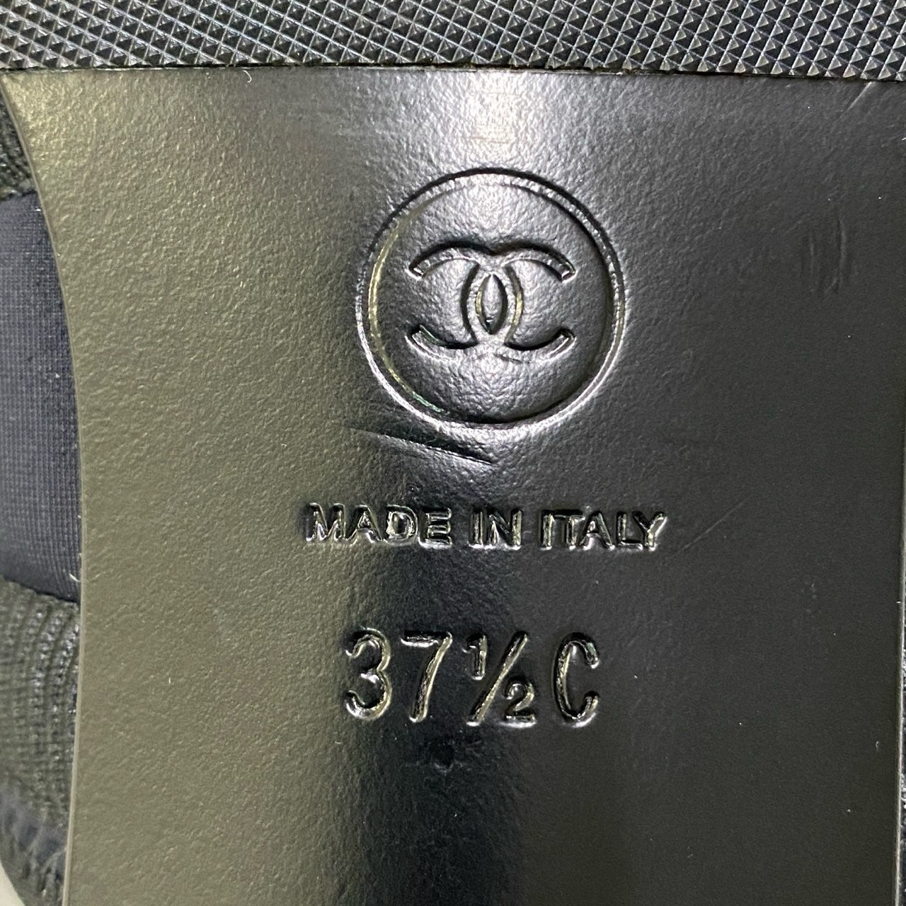 c4 CHANEL シャネル G39895 ココマーク チャンキーヒール サンダル サイズ37 1/2C ブラック レディース シューズ 靴ta1