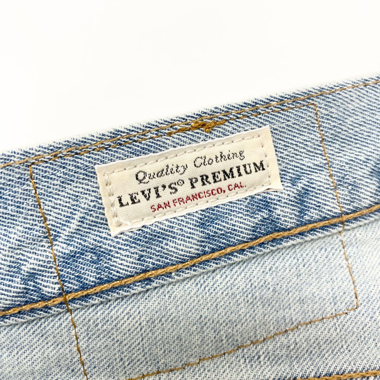 54h27 Levi's リーバイス 501 ボタンフライ ストレート デニムパンツ ボトムス ジーンズ セルビッジデニム 赤耳 アイスウォッシュ 00501-3398 W33 L32 ブルー コットンo07t