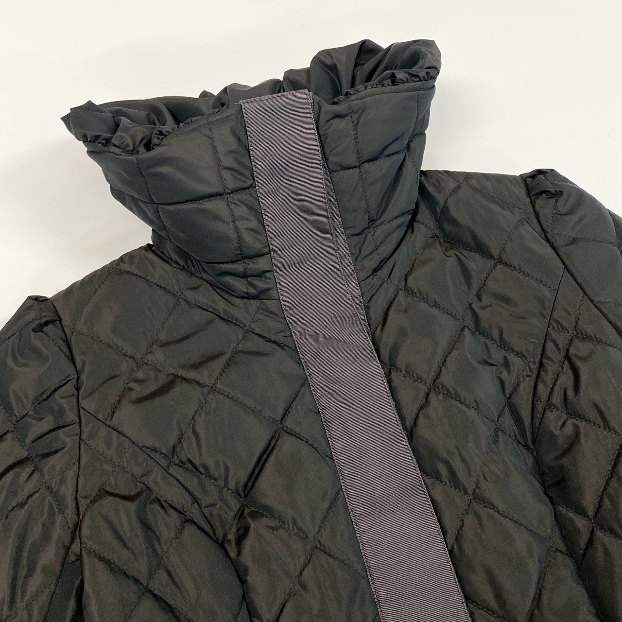 34j27《美品》 Rene ルネ TISSUE ロイヤルスウィート キルティングコート ロングコート 中綿 日本製 6438040 38 ダークブラウンo07t